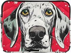 Laptop Case 13, 13.3, 14 Inch Retro Dalmatian Red Shockproof Protective Notebook Case Portable Electronic Device Cover