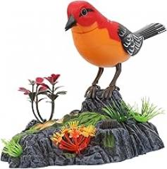 Electric Imitation Bird with Sound Voice Interactive Garden Ornament Realistic Plastic Bird Decor for Home and Garden