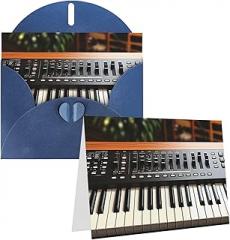 Electronic keyboard Greeting Card with Envelopes Happy Birthday Card for Women Men Christmas Halloween Wedding Thank You Blank Note Cards All Occasion Greeting Cards