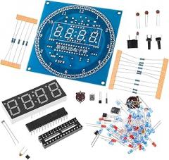 DIY Digital LED Electronic Clock Kit Temperature Sensor Large Display Light Control Suitable for Educational Projects and Home Decor