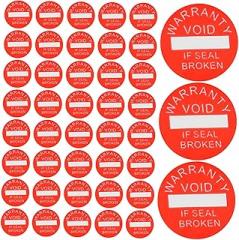1000pcs Round Warning Sticker Self-adhesive Caution Labels for Electronics Tamper Seal Broken Indicator Easy Identification for Protection Bright Red Design