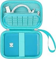 Hard Carrying Case for Kodak Step Instant Smartphone Photo Printer - Portable Mini Color Wireless Mobile Printer, Zipper Mesh Pocket for USB Cable, Photo Paper, Green