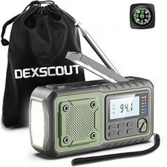 Crank Emergency Weather Radio, 5000mAh Solar Hand Crank Portable NOAA AM FM Battery Power Radio,Weather Alert with Flashlight,SOS Alarm & Reading Lamp,Survival Gifts for Home Camping Outdoor