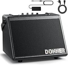 Donner Mini Electric Drum Amp 20W, Wireless Electronic Drum Amplifier Keyboard Speaker DDA-20 Portable for Home Practice