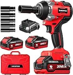 ARCCAPTAIN Cordless Impact Wrench, 1000Ft-lbs (1350N.m) 1/2