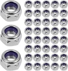 Ciieeo 100pcs M5 Nylon Lock Nuts Thread Nuts Fasteners 8mm Width Anti-loosening Hardware for Electronic Products and Lamp Assembly
