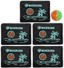 100g x 5pcs Rechargeable Desiccant Packs, Reusable Car Dehumidifier Bags Color Indicating Silica Gel Packets Moisture Absorbers for Storage Bins, Suitcase, Safe, 3D Filaments, Electronics