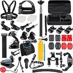 Suptig Accessories Kit Compatible for Gopro Hero 13/Hero12/11/10/9/8/7/6/5/4/3/3+/2/Session gopro Max2 Gopro Fusion DJI Action 5 pro/5/4/3, Insta360 X5/X4, AKASO Action Camera Accessories