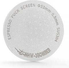 MHW-3BOMBER 54mm Puck Screen - 0.8mm Espresso Puck Screen - Metal Reusable Coffee Filter for Breville Sage 54mm Portafilter Basket - Double-layer Espresso Screen FG5591M-OS
