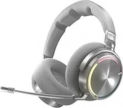 Corsair Virtuoso MAX Wireless Gaming Headset – Dolby Atmos, Active Noise Cancelling, Sonarworks SoundID, Simultaneous 2.4GHz Wireless & Bluetooth, 50mm Graphene Drivers, PC, Mac, PS5/PS4 – Silver
