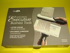 Execuitve Business Tools, Letter Opener and Document Shredder, Batteries Included, #50721