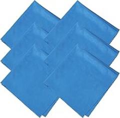 uxcell 6 Pcs Microfiber Cleaning Cloth for Glasses, 8 x 8 Inch Eyeglass Cleaning Cloth, Glasses Cleaner Wipes for Electronics Lenses Screens Cameras Cell Phones, Sapphire Blue