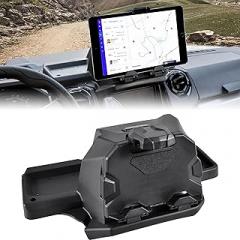 Tablet Holder for Polaris Ranger XD 1500 Northstar Ultimate 2024-2025 Accessories, Adjustable Electronic Device Mount Navigator Bracket Mount Phone Holder with Storage Box