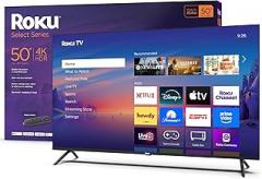 Roku Smart TV 2025 – 50-Inch Select Series, 4K HDR TV – Roku TV with Roku Remote – Flat Screen LED Television with Wi-Fi for Streaming Live Local News, Sports, Family Entertainment