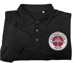 247EMBROIDERY Vaq 141 electronic attack squadron embroidered patch polo shirt Multicolor