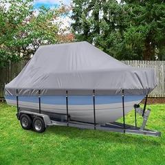 Boat Cover Waterproof 900D Marine Grade, Center Console Boat Covers with Heavy Duty Buckles, T Top Boat Cover UV Resistant with Storage Bag, Boat Covers 18-20 ft, Beam Width Up to 102