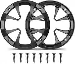 NuIth 6.5 Inch Car Audio Speaker Hollow Subwoofer Grill, 6 1/2 Inch Universal Speaker Cover Sub Woofer Grill Cover Protector Plastic W/Screws for Sub Audio DIY