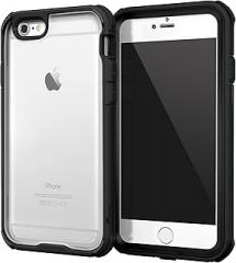 iPhone 6s Case, roocase [Glacier TOUGH] iPhone 6 (4.7) Hybrid Scratch Resistant Clear PC / TPU Armor Full Body Protection Case Cover with Built-in Screen Protector for Apple iPhone 6 / 6s (2015), Granite Black