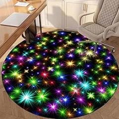 Drum Rug Gaming Office Chair Floor Protection Mat, Floor Protection Mat for Hard Floors, Scratch Resistant, for Laminate Office Chair, Office and Bedroom-G||80CM