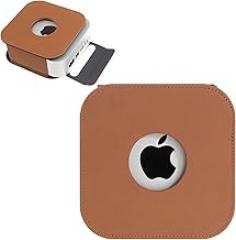 Case for Apple 2024 Mac Mini M4 / Mac Mini M4 Pro,NOUKAJU PU Material Protective Cover,Drop-Proof,Scratch-Proof,Shock-Proof,Dust-Proof,Protective Case for Mac Mini 2024(Brown)