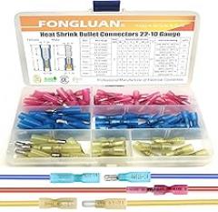 100pcs Heat Shrink Bullet Connectors 22-10 Gauge Quick Disconnect Wire Connectors Female Male Crimp Connectors Waterproof Electrical Butt Terminals for Watercraft Electronics Automotive