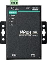 MOXA NPort 5210-2 Ports Device Server, 10/100 Ethernet, RS-232, RJ45 8 Pin- Without- Adapter
