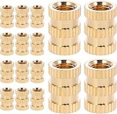 20pcs Brass Threaded Inserts Heat Set Female Threaded Nuts for Knurled Inserts for Construction and Electronics Applications