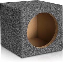 Facmogu 5in Vented Speaker Box Enclosure, Speaker Enclosure Unloaded Box for DIY Car or Truck Audio Custom, Ported Speaker Box with Sound-Absorbing Cotton & Premium Carpeted Finish