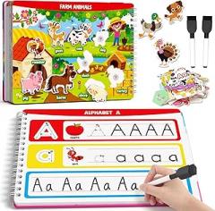 Coogam Montessori Preschool Learning Activities for Toddler Girls Age 3-5, Busy Book with Tracing & Handwriting Practice, Educational Autism Sensory Travel Toys for Girls Birthday Gifts