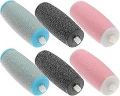 6pcs Extra Coarse Hard Skin Remover Replacement Roller Heads Foot Care Tool Compatible Electronic Foot File