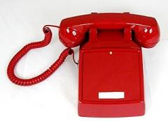 250047-VBA-NDL Red desk no dial