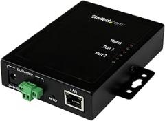 StarTech.com 2 Port Serial-to-IP Ethernet Device Server - RS232 - Metal and Mountable - Serial Device Server - RS232 Serial-Over-IP, TAA (NETRS2322P)