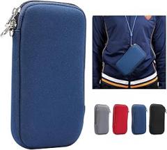 Cell Phone Bag for Men Women, Waterproof Phone Pouch Holder, Dual Zipper Cellphone Case Dry Bag with Lanyard Wallet Purse Handbag Universal Neoprene Phone Sleeve Holder Neck Strap Chest Bag