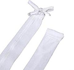 Aspen Creative 15001-21, 6' White Burlap Texture Fabric Cord & Chain Cover, Easy to Install for Lighting Fixture, Cable Management, Lamp Wire Cover