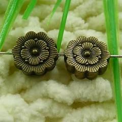 120 Pcs Bronze Plated Flower Spacer Beads - 12X12MM - Jewelry Making Supplies Personal Style
