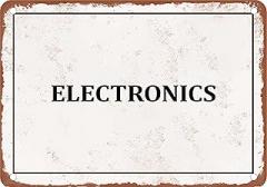 Metal Door Sign - ELECTRONICS - Vintage Rusty Look