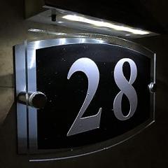 Modern Solar Light LED House Signs Plaques Door Numbers DIY 1-999 waterproof Large Numbers