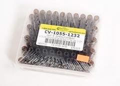 CHEMGLA - Vial Autosampler HPLC .3mL Amber w/Fused Insert w/ Spot- 12x32mm- 9mm Thread, PK100