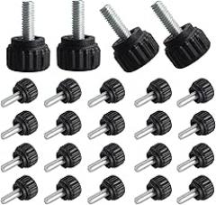 24PCS M4 x 10mm Brass Thumb Screws, Knurled Head Bolts for DIY Projects, Electronics, Furniture Assembly, Computer Cases