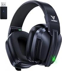 HW11 Wireless Gaming Headset for PS5,PS4,PS4 Pro, Switch,Mac,Bluetooth 5.3 Gaming Headphones with Noise Canceling Mic,Gamer Headphones for PC,50Hr Battery (Black)