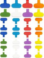 luvilly32 Pcs Write On Cable Labels, Cables Label Tags，Multi-Color Cord Labels for Electronics/Computers Cable Management and Identification