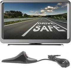 7-inch Vehicle Side Blind Area Display,Electronic Blind spot Rearview Mirror Camera with rotatable Lens,120 ° Wide Angle View, Paste Installation, AHD720/1080P,Waterproof Night Vision(Black)