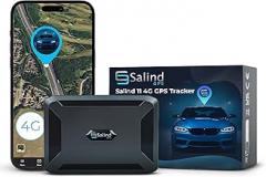 SALIND 11 4G GPS Tracker - Real-Time Tracker for Vehicles, Cars, Fleets, LTE Device w/Magnetic, US & Worldwide SIM Card Included, iOS/Android Compatible, Up to 70 Days Battery - Subscription Required