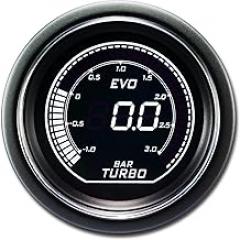 EVO Series Electronic Boost Gauge BAR White Green Backlit Included Electronic Pressure Sensor Kits