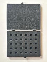 1Pack ESD IC Chip Sponge Box,For IC Chips,Silicon BGA,Electronic Component,IC Sample Packing And Storage (Outer Box Size 150x150x20mm,Grid Size:6x7x5mm)