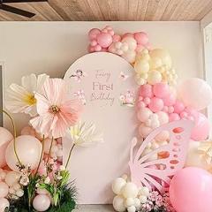 Fairy First Birthday Decal - Floral Theme Party Decorations,Wildflower Our Little Fairy is Turning One Photography Background for Girls