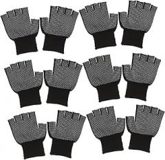 DOITOOL Nylon Protective Half Finger Gloves Men's Work Mittens Non-Slip Safety Gloves for Factory Electronics
