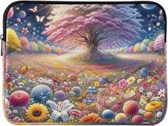 Laptop Sleeves Summer Flowers Shockproof Protective Notebook Case Portable Electronic Device Cover, 15-15.6 Inch