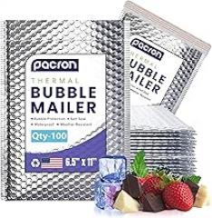 200-Pack Insulated Silver Thermal Bubble Mailers 6.5 x 11 - Waterproof Metallic Foil Self-Sealing Padded Envelopes for Cold Shipping, Perishables, Food, Cosmetics, Pharmaceuticals