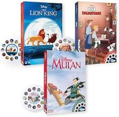 Moonlite Storytime Storybook Reels, 3 Story Set, The Lion King, 101 Dalmatians, Mulan, Digital Stories, Toddler Early Learning Gifts for Kids Ages 1 Year and Up - Projector Sold Separately